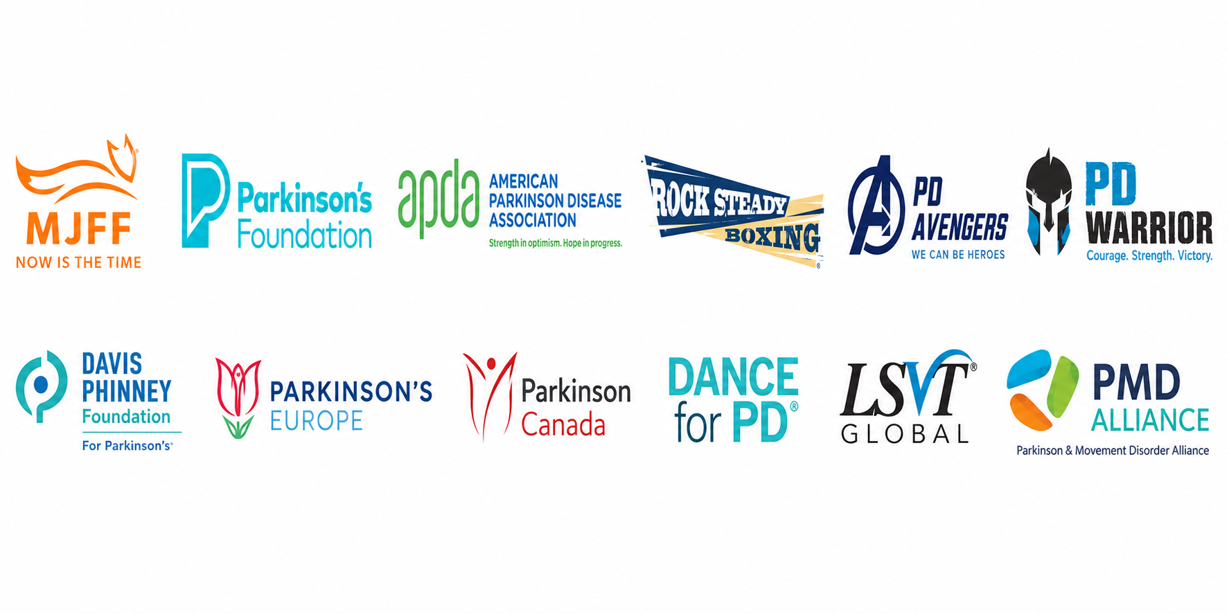 Parkinson's disease organizations including APDA, Michael J. Fox Foundation, Parkinson's Foundation, Rock Steady Boxing and more — curated by AllAboutParkinsons.com